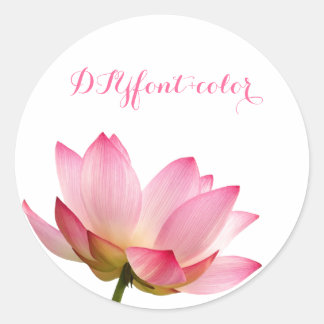 PixDezines pink lotus/DIY background Classic Round Sticker