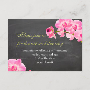 PixDezines pink maui orchids/reception cards