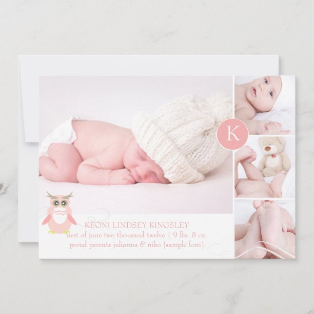 PixDezines pink owl/diy accent colour Announcement (Front)