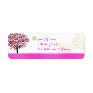 PixDezines Pink Tree of Life/Bat Mitzvah