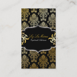 PixDezines Pink Victorian Damask/DIY colour Business Card