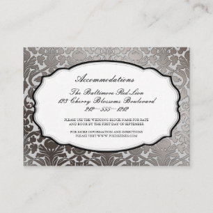 PixDezines platinum flora damask/accommodations Enclosure Card