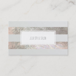 PixDezines platinum stripes/faux silver Business Card