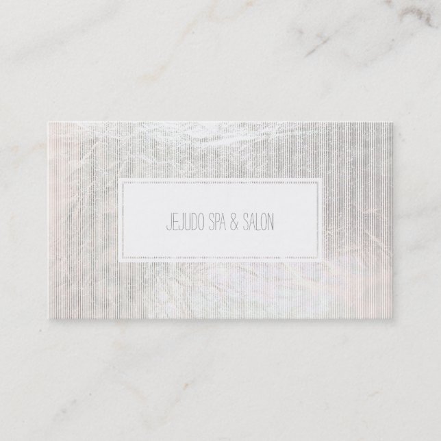 PixDezines platinum stripes/faux silver Business Card (Front)