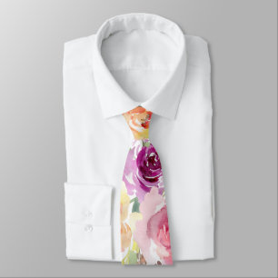 PixDezines Plum Summer Roses Tie