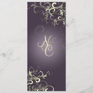 PixDezines PLUM SWIRLS+CREAM WEDDING PROGRAMS Programme