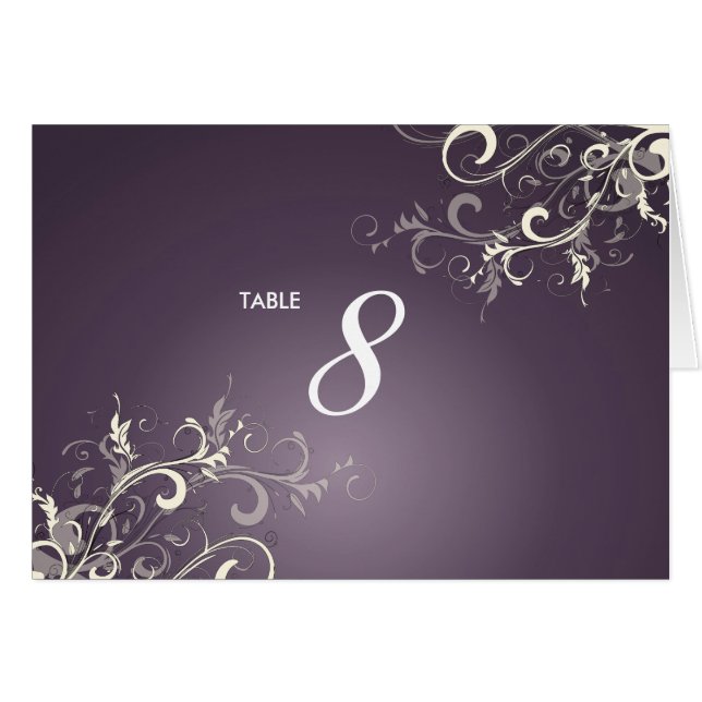 PixDezines Plum Vanilla Swirls Thank You cards (Front Horizontal)