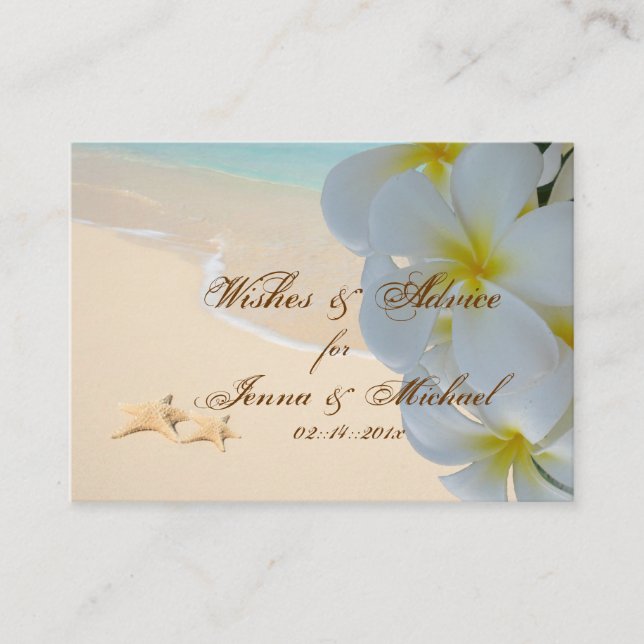 PixDezines Plumeria Leis Wishes + Advice Cards (Front)