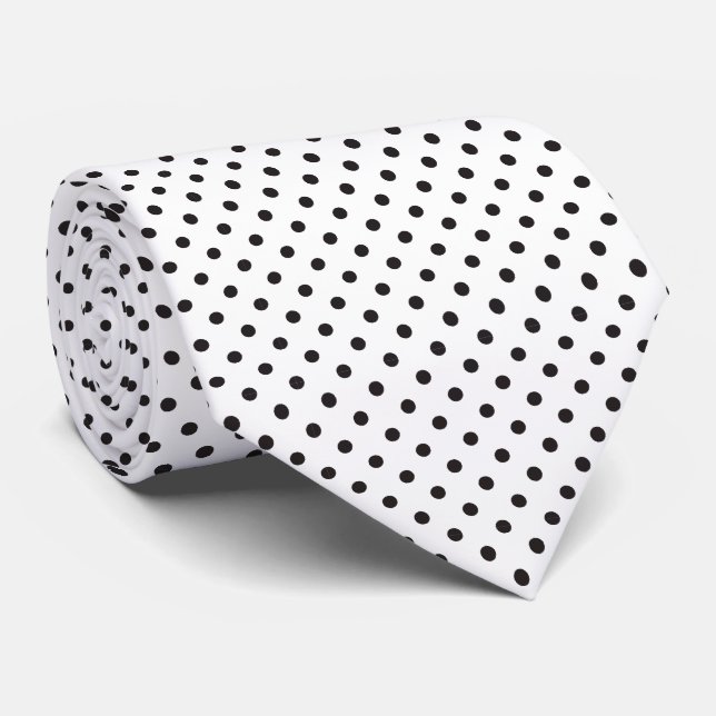PixDezines polka dots, DIY background colour Tie (Rolled)