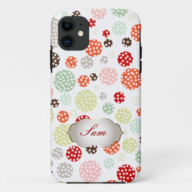 PixDezines polka dotss/DIY background Case-Mate iPhone Case (Back)