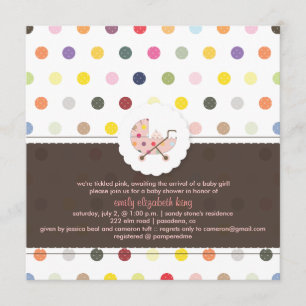 PixDezines Polkadots + Minidots baby shower Invitation