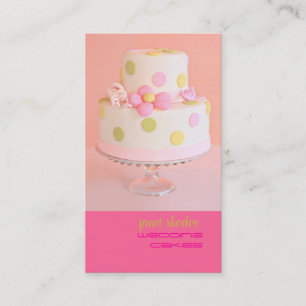 PixDezines Pretty in Pink wedding cake/diy colour Business Card
