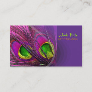 PixDezines Psychedelic Peacock, Customise It! Business Card