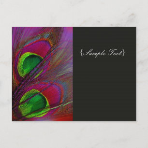 PixDezines Psychedelic Peacock, Customise It! Postcard