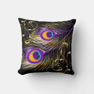 PixDezines psychedelic peacock/diy background Cushion