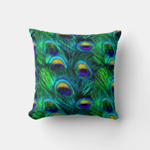 PixDezines psychedelic peacock/diy background Cushion