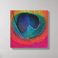 PixDezines Psychedelic Peacock, hot pink, canvas