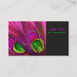 PixDezines Psychedelic Peacock,/neon/diy fonts Business Card