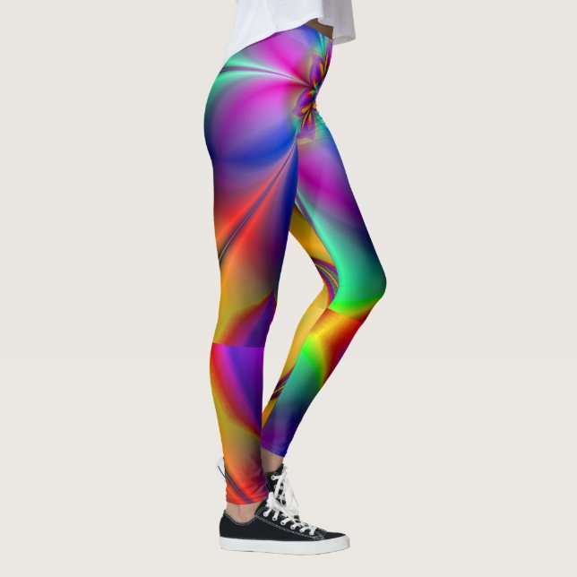 PixDezines Psychedelic Techno Dance/Neon Lights Leggings (Right)