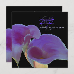 PixDezines purple calla lilies/diy Invitation