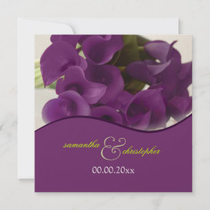 PixDezines purple calla lilies/diy Invitation