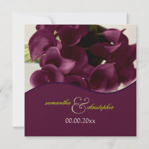 PixDezines purple calla lilies/diy Invitation