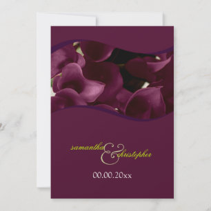 PixDezines purple calla lilies/diy Invitation