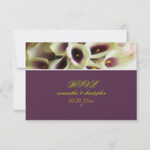 PixDezines purple calla lilies/diy RSVP Card