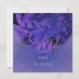 PixDezines purple maple leaves Invitation