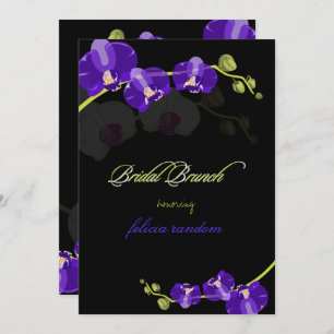 PixDezines PURPLE ORCHID/BRIDAL/diy background Invitation