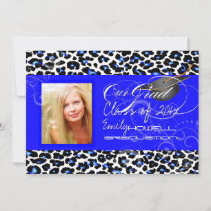 PixDezines pyschedelic cheetah 2013 graduation Invitation