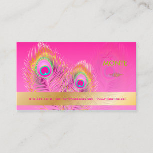 PixDezines Pzazz Peacock Feather for longevity Business Card
