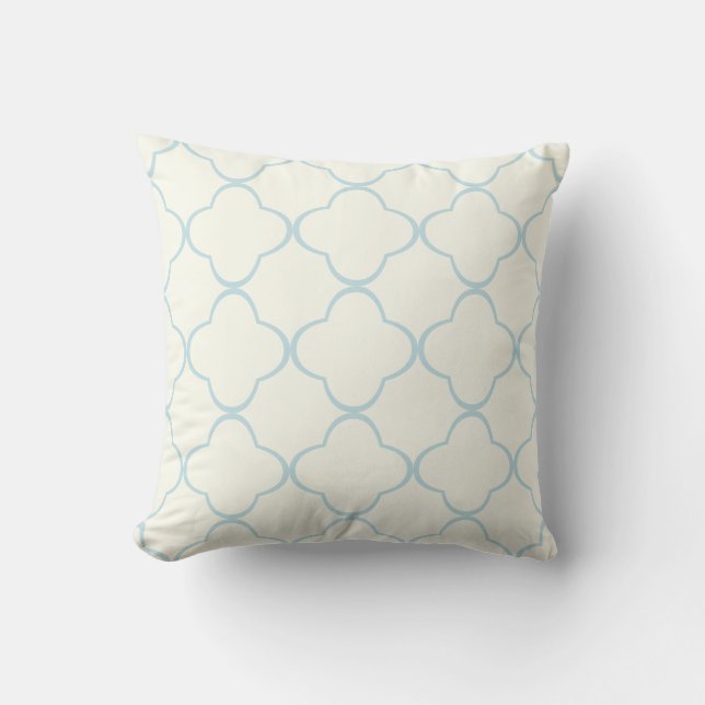 PixDezines Quatrefoil/DIY Colours/Light Blue Cushion (Front)