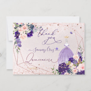 PixDezines Quinceanera Dusty Purple Dress Invitati Invitation