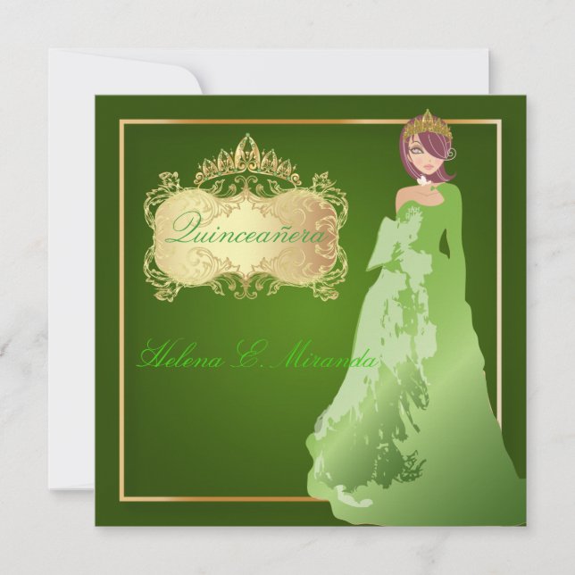 PixDezines Quinceañera Invitations (Front)