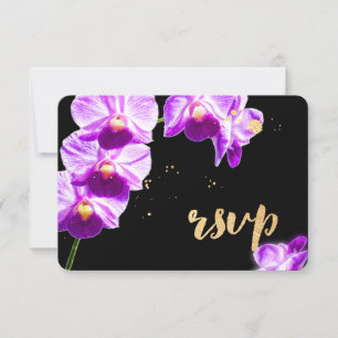 PixDezines Radiant Orchid/Floral/RSVP/DIY RSVP Card