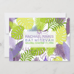 PixDezines rainforest bat mitzvah/luau Invitation
