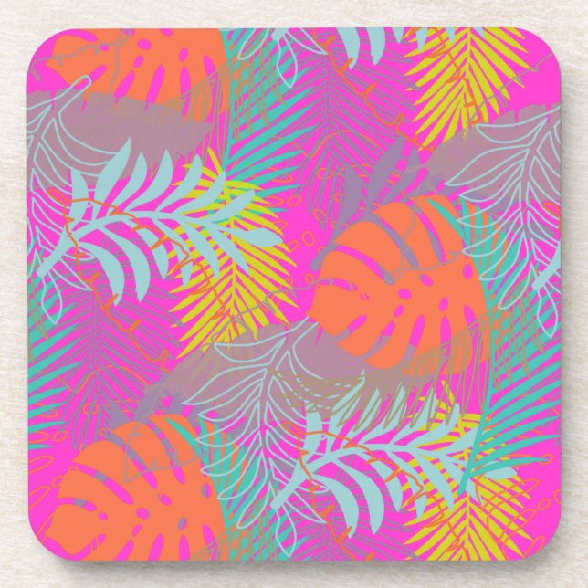PixDezines rainforest/DIY background colour Coaster (Front)