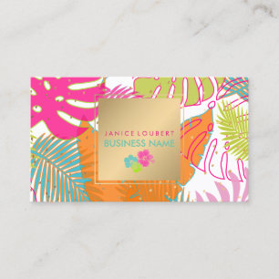 PixDezines Rainforest/Monsteral/Palm Fronds Business Card