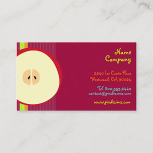 PixDezines Red apple / smoothie Business Card