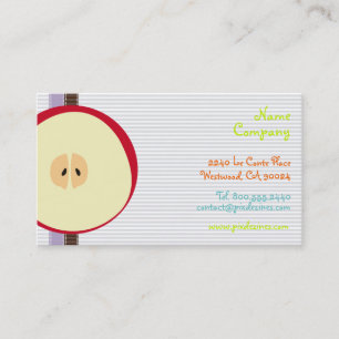 PixDezines Red apple / smoothie Business Card