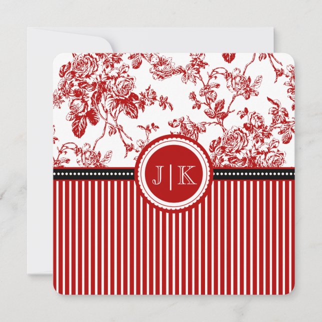 PixDezines Red Toile Vintage Roses (Front)