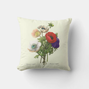 PixDezines redoute anemones Cushion