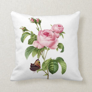 PixDezines redoute roses Cushion