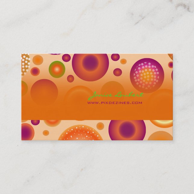 PixDezines Retro bold christmas ornaments Business Card (Front)