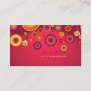 PixDezines Retro bold christmas ornaments Business Card