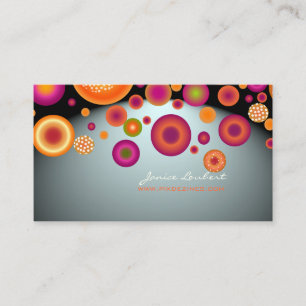 PixDezines Retro bold christmas ornaments Business Card