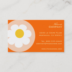 PixDezines retro daisies/diy background colour Business Card