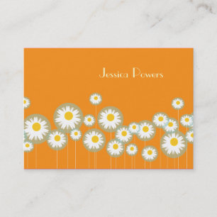 PixDezines retro daisies/diy background colour Business Card