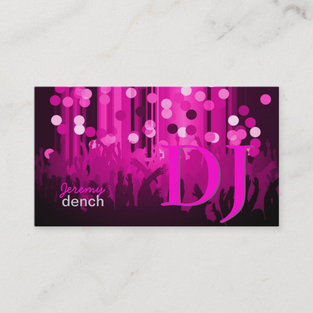 PixDezines Retro DJ+dance hall Business Card (Front)